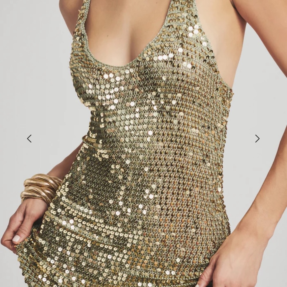 Retrofete Gold Sequin Dress in GOLD Women’s - Picture 5 of 6